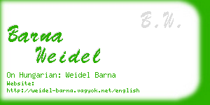 barna weidel business card